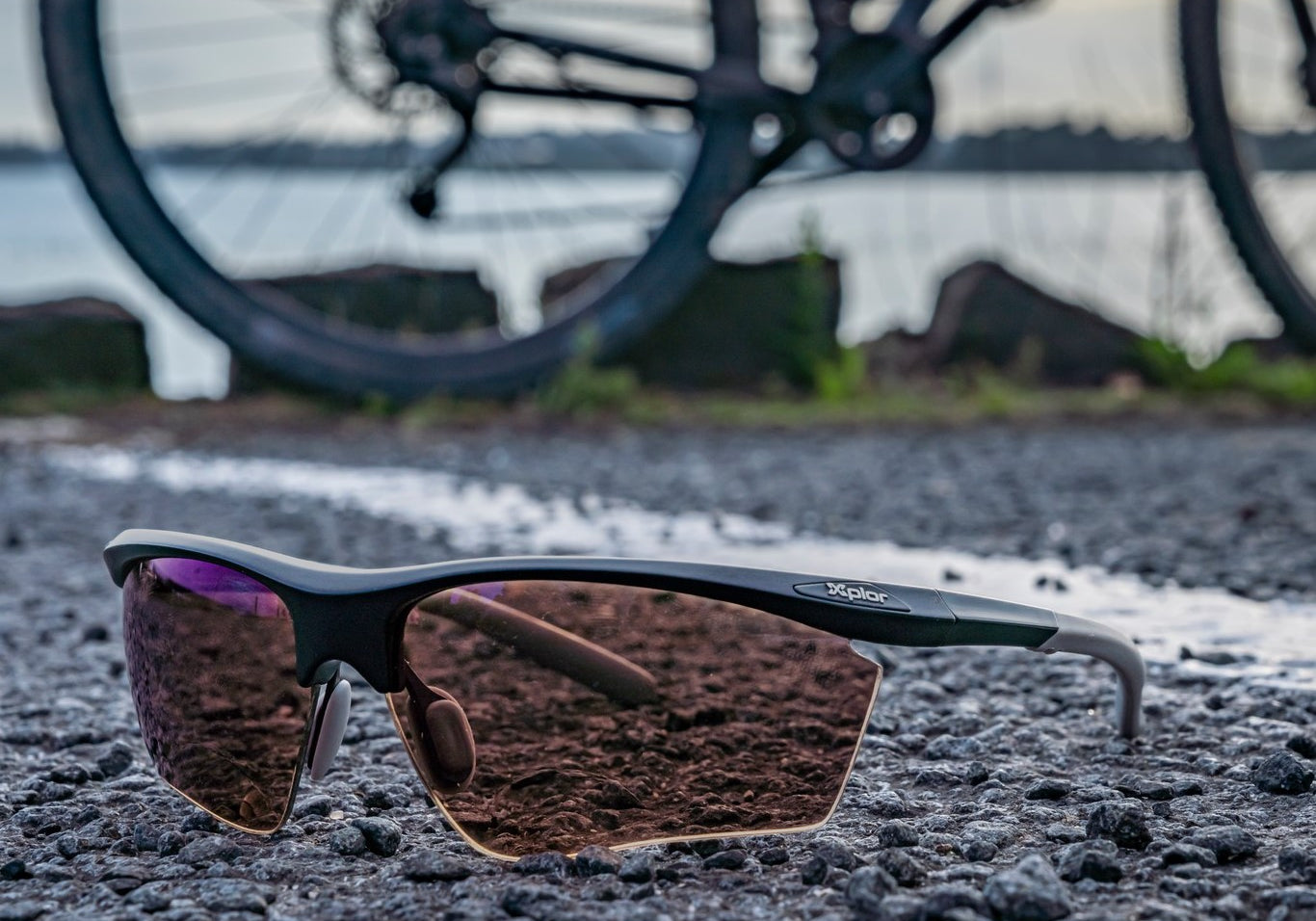 Transform Your Cycling Experience with XplorRx's Contrast Photo Orange to Grey with super Hydrophobic Multicoat